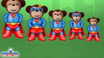 The Finger Family Super Monkey Family Nursery Rhyme | Super Heros Finger Family Songs