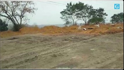 Cemitério em Cariacica tem corpos sepultados do lado de fora