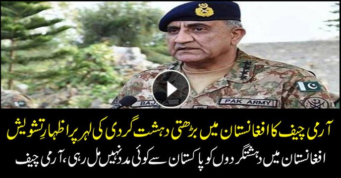 Pakistan is not involved in supporting terrorists in Afghanistan; COAS