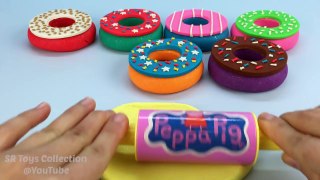 Learn Colors with Play Doh Donuts Peppa Pig Ice Cream Cookie Cutters and Nursery Rhymes Fu