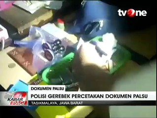 Polisi Tangkap Pemilik Percetakan Dukumen Palsu di Tasikmalaya