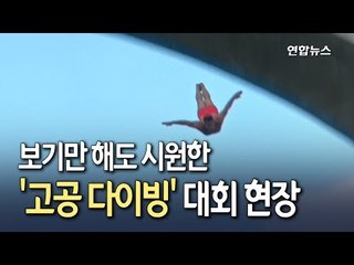 [현장] 아찔·짜릿·시원…27m 높이 다리 위에서 다이빙/ 연합뉴스 (Yonhapnews)