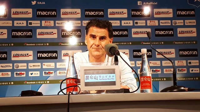 La conférence de presse à Auxerre du coach Didier Tholot après la quatrième défaite d'une ASNL lanterne rouge de L2