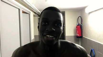 Lyon-Duchère AS - Mamadou CAMARA réagit après la victoire contre l'USCO Boulogne