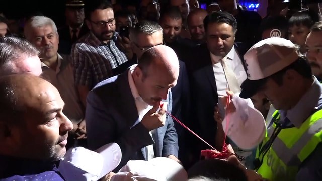 İçişleri Bakanı Soylu, trafik denetimine katıldı - ÇORUM