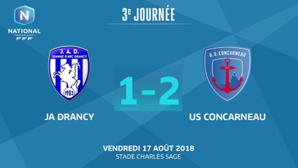 J3 : JA Drancy – US Concarneau (1-2), le résumé