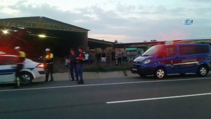 4 kişilik aile takla atan araçtan yara almadan çıktı