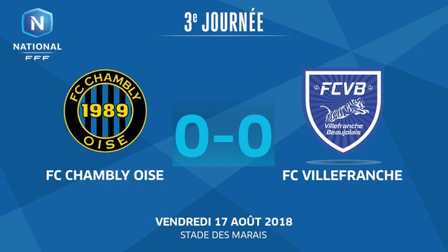 J3 : FC Chambly – FC Villefranche B. (0-0), le résumé