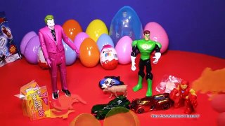 Opening the Super Hero Surprise Eggs with Superman and Batman