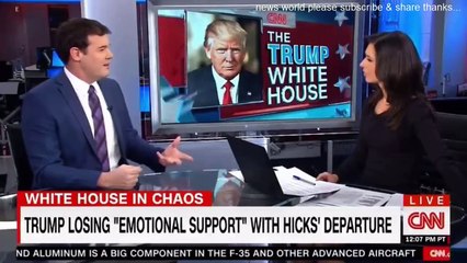 BREAKING NEWS TRUMP LOSING EMOTIONAL SUPPORT WITH HICK'S DEPARTURE. CNN NEWS WHITE HOUSE CHAOS