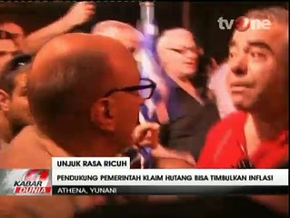 Massa Pendukung Pemerintah dan Uni Eropa Bentrok di Yunani