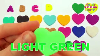 Learn Colors with Play Doh heart | Playdoh Learn the Alphabet | ABC Song with Play Dough f