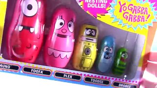 Play Doh YO GABBA GABBA Stacking Cups Surprise Eggs For Children Colors Nesting Poupées R