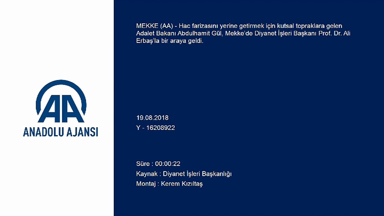 Adalet Bakanı Gül Mekke'de