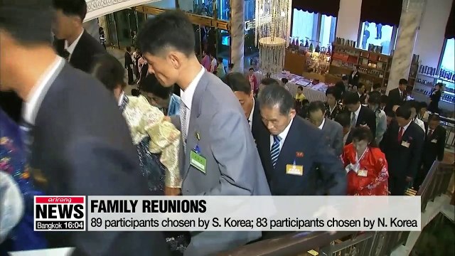South and North Korean families to spend 11 hours together over three days at family reunions