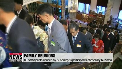 South and North Korean families to spend 11 hours together over three days at family reunions