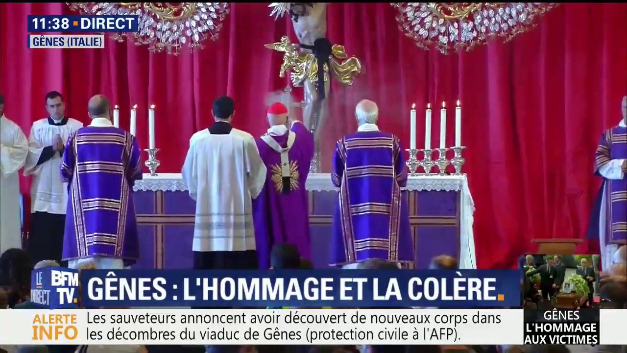 Gênes : début de la cérémonie en hommage aux victimes dans une ambiance solennelle