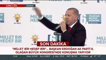 Başkan Erdoğan AK Parti 6. Olağan Büyük Kongresi'nde konuşuyor