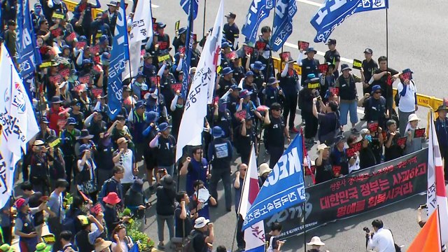 해고자 복직 ...쌍용차 3년 만에 도심 집회 / YTN