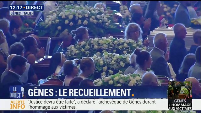 L'archevêque de Gênes prononce un à un les noms des 38 victimes du pont Morandi