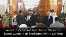 Cricket legend Imran Khan sworn in as Pakistan's new PM