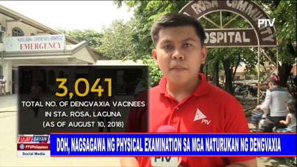 Pagbabantay sa mga nabakunahan ng Dengvaxia, mas pinaigting