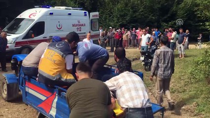 Pat pat devrildi: 1 yaralı - DÜZCE