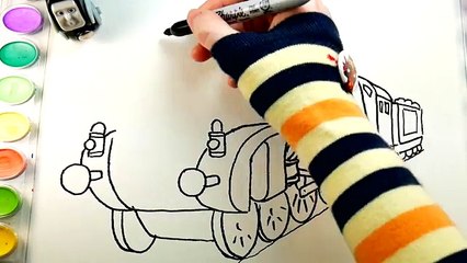 How to DRAW Thomas and Friends GREAT RACE ♦ SPENCER Train Painting Colors videos for Kids