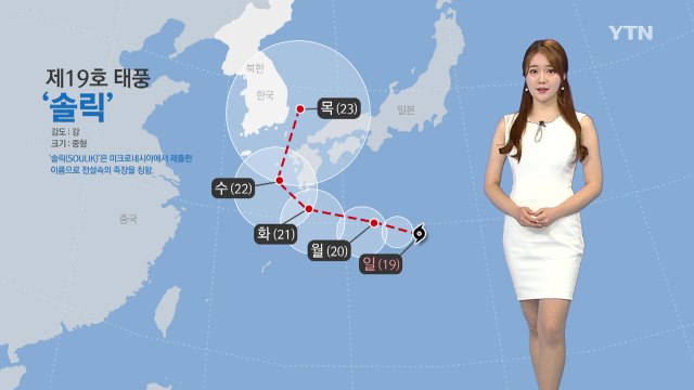 [날씨] 전국 맑고 폭염 주춤...태풍 '솔릭' 북상 중 / YTN