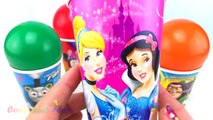 Balls Surprise Cups Disney Pixar Cars Toy Story Minnie Mouse Learn Colors Play Doh Ducks F
