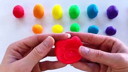 Learn Colors with Gummy Bear Play Doh Molds
