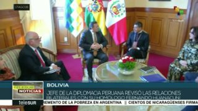 Cancilleres de Bolivia y Perú sostienen encuentro diplomático