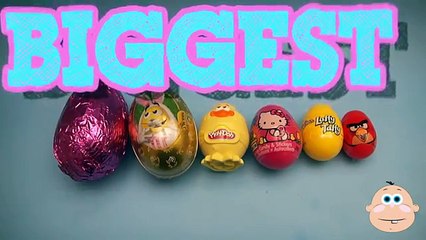 Surprise Eggs Learn Sizes from Smallest to Biggest! Opening Eggs filled with Play Doh Cand