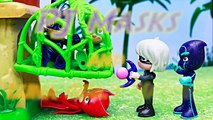 PJ Masks Luna Girl and Night Ninja Steal Gekko Mobile and Catboy Cat Car with Owlette Owl