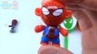 Lollipop Smiley Stacking Toys Play Doh Clay Spiderman Colors Compilation Marvel Superhero