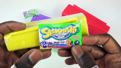 Skwooshi Dough VS Kinetic Sand VS Play Doh Learn Colors Mighty Toys