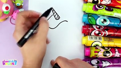 Drawing & Coloring with Surprise Toys Ariel Unicorn Ice Cream Smooshy Mushy Miximals Cakep