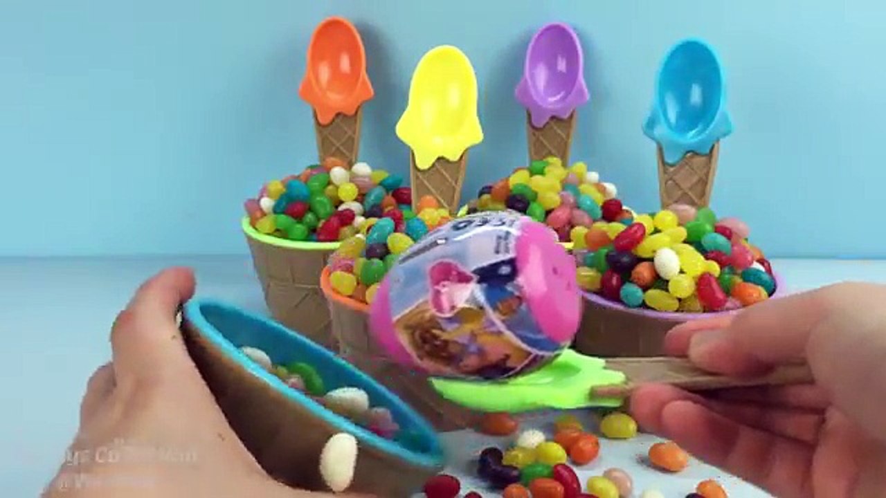 Ice Cream Cups Jelly Beans Surprise Eggs Zootopia Finding Dory Disney Princess Shopkins TM