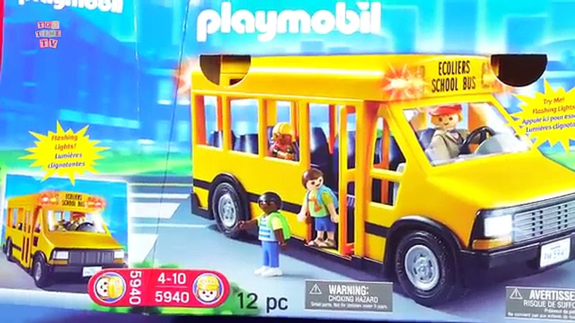 Playmobil School Bus Playset Toy Review - video Dailymotion