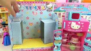 Hello Kitty refrigerator and Baby doll kitchen toys