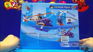 Police Helicopter Rescue Team Building Blocks Toy Videos Opening Police Toys For Children