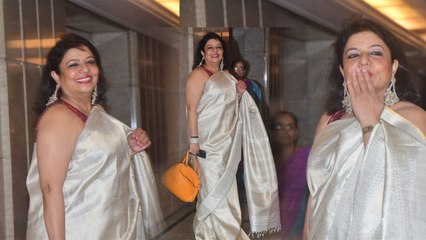 Priyanka Chopra & Nick Engagement: Madhu Chopra arrives in shiny off-white silk saree | Boldsky