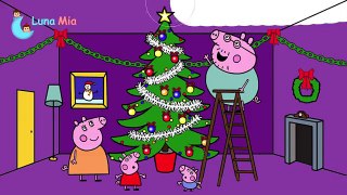 Colorea a Peppa pig de Navidad