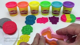 Learn Colors Play Doh Biscuit Popsicle Ice Cream Disney Toy Story Elmo Molds Surprise Toys
