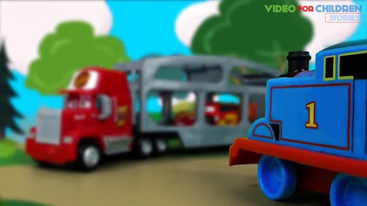 Thomas Train Toy and Lightning McQueen Car prepare for Piston Cup | Race Stories Cartoon F
