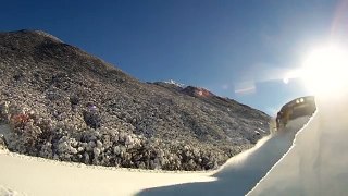 Spectacular footage Train plowing through deep snow Arthurs Pass