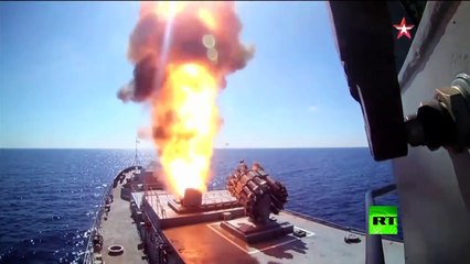 إطلاق صاروخ "كاليبر" من فرقاطة  روسية بالبحر الأسود