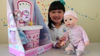 Baby Born Washbasin Baby Annabell Baby Doll Get Ready for Bed Pretend Play | TheChildhoodL