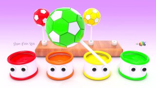 Colors for Children to Learn with SoccerBalls Slider 3D Kids Kindergarten Toddler Learning