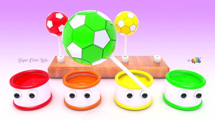 Colors for Children to Learn with SoccerBalls Slider 3D Kids Kindergarten Toddler Learning